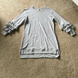 T-shirt Dress with sleeve ruffles